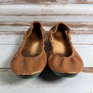 Tieks Brown Leather Ballet Flats Size 8 Slip-On Shoes Used